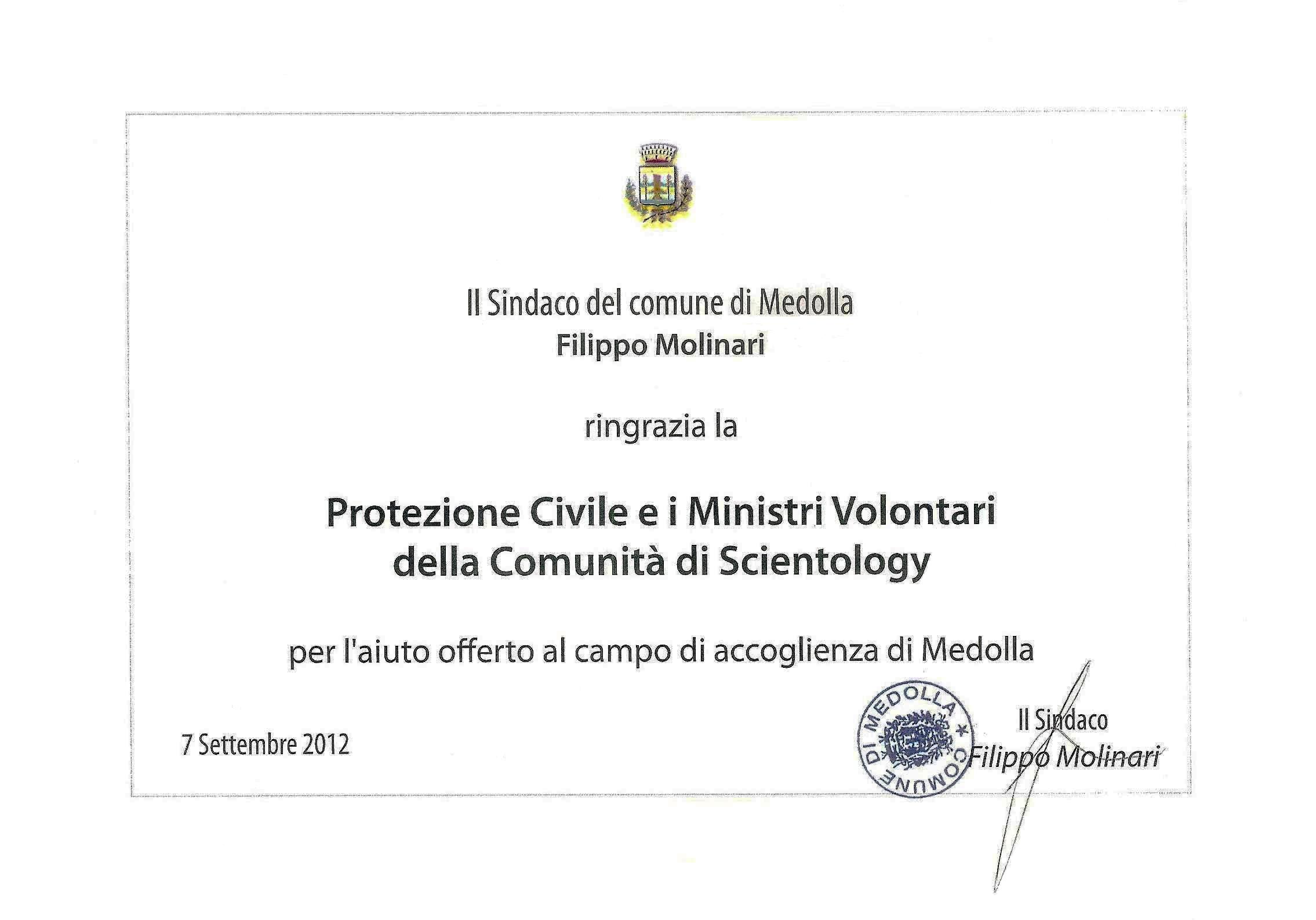 Sindaco Medolla